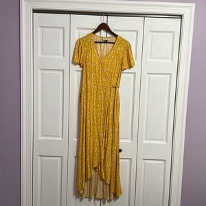 Universal Thread Yellow Wrap Dress